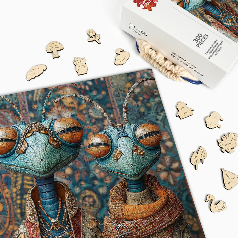 Alien Warriors - Holzpuzzle