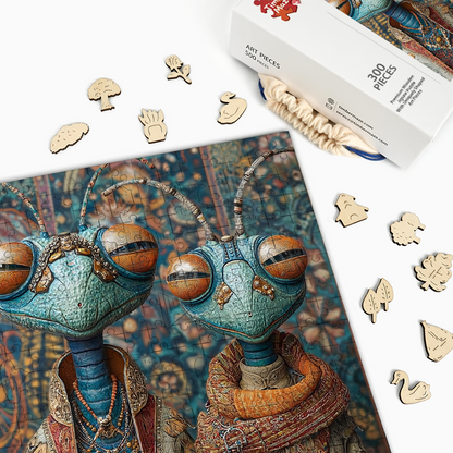 Alien Warriors - Holzpuzzle