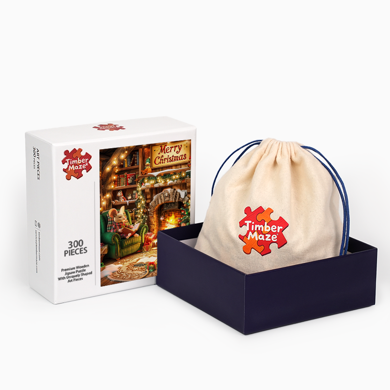 Weihnachtsmäuse - Holzpuzzle