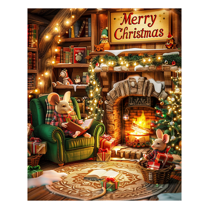 Weihnachtsmäuse - Holzpuzzle