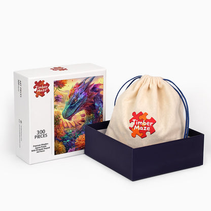 Blühender Drache - Holzpuzzle