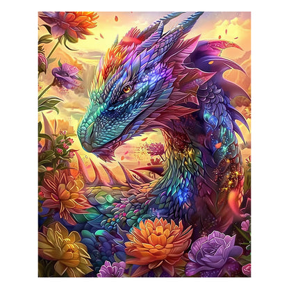 Blühender Drache - Holzpuzzle