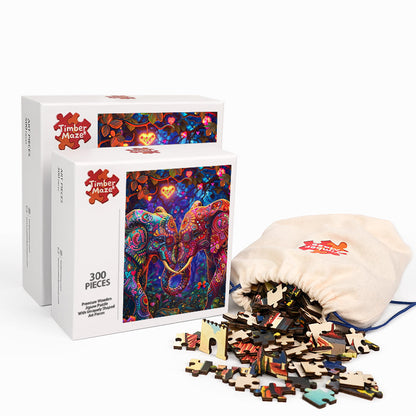 Verzauberte Elefanten - Holzpuzzle