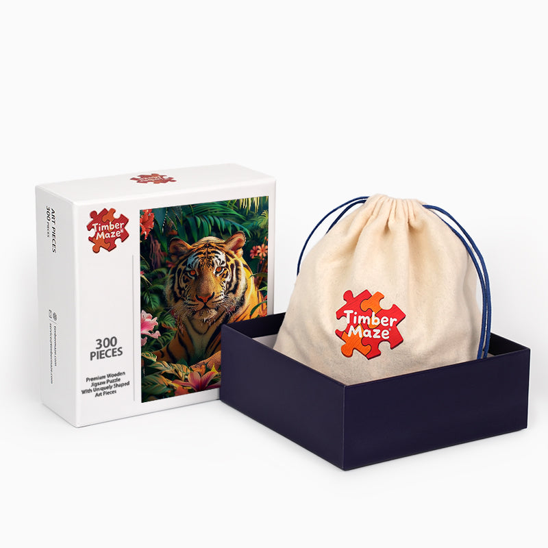 Tiger im Dschungel - Holzpuzzle