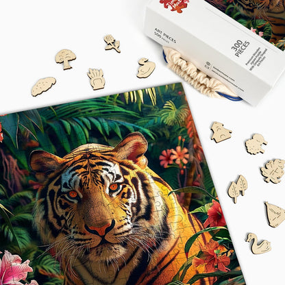 Tiger im Dschungel - Holzpuzzle