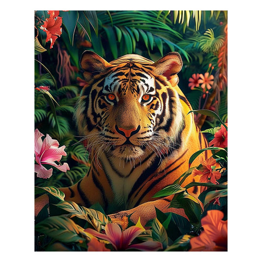 Tiger im Dschungel - Holzpuzzle