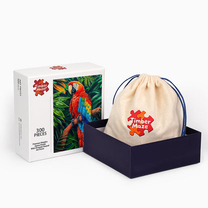 Tropischer Ara - Holzpuzzle