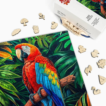 Tropischer Ara - Holzpuzzle
