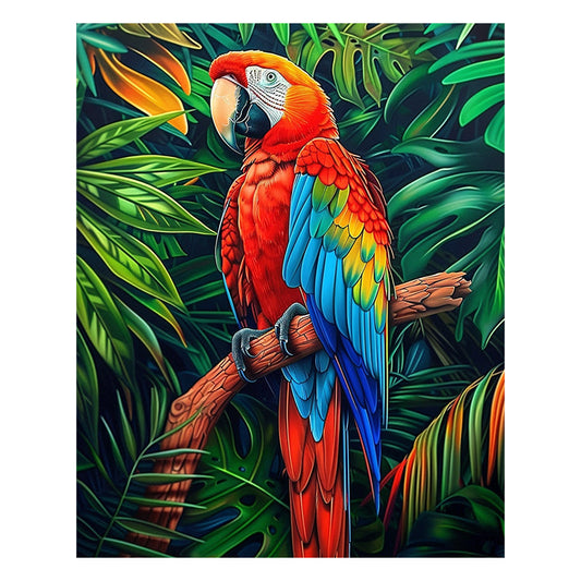 Tropischer Ara - Holzpuzzle
