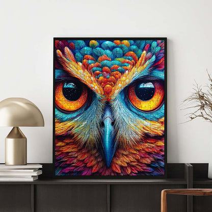 Kosmische Eule - Holzpuzzle