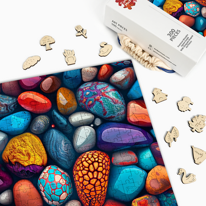 Steinkunst - Holzpuzzle