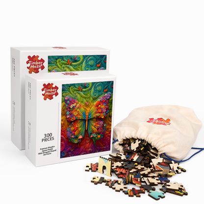 Fantasie-Schmetterling - Holzpuzzle