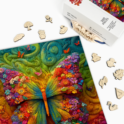Fantasie-Schmetterling - Holzpuzzle