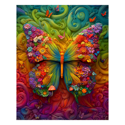 Fantasie-Schmetterling - Holzpuzzle