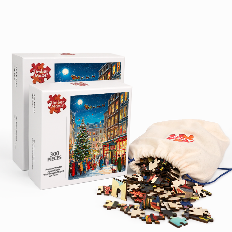 Weihnachtsstadt - Holzpuzzle