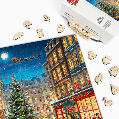Weihnachtsstadt - Holzpuzzle
