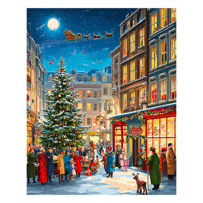 Weihnachtsstadt - Holzpuzzle