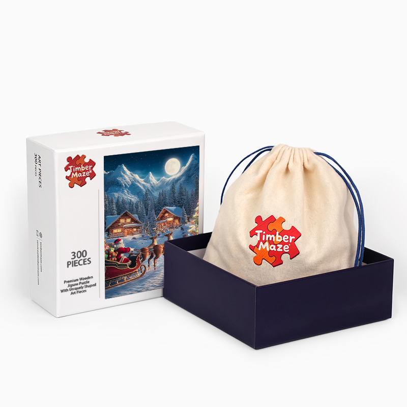 Schlittenfahrt des Weihnachtsmanns - Holzpuzzle