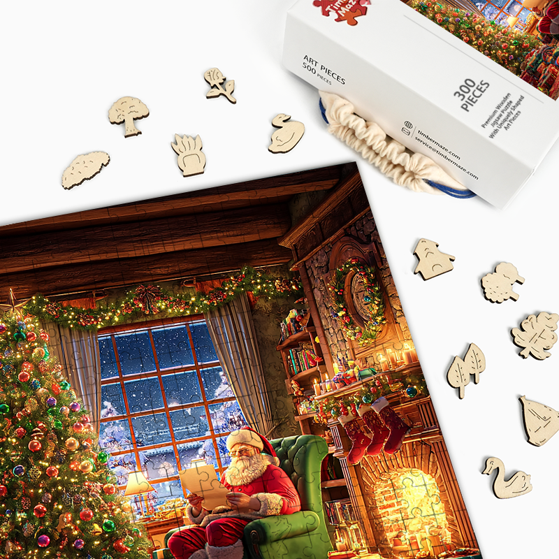 Santas Arbeitszimmer - Holzpuzzle
