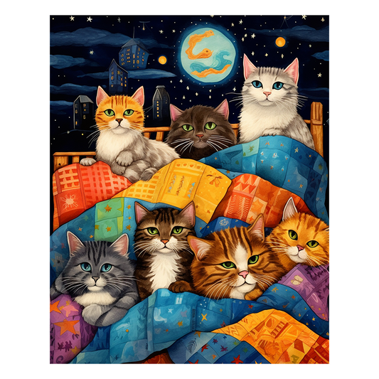 Katzen im Weltraum - Holzpuzzle