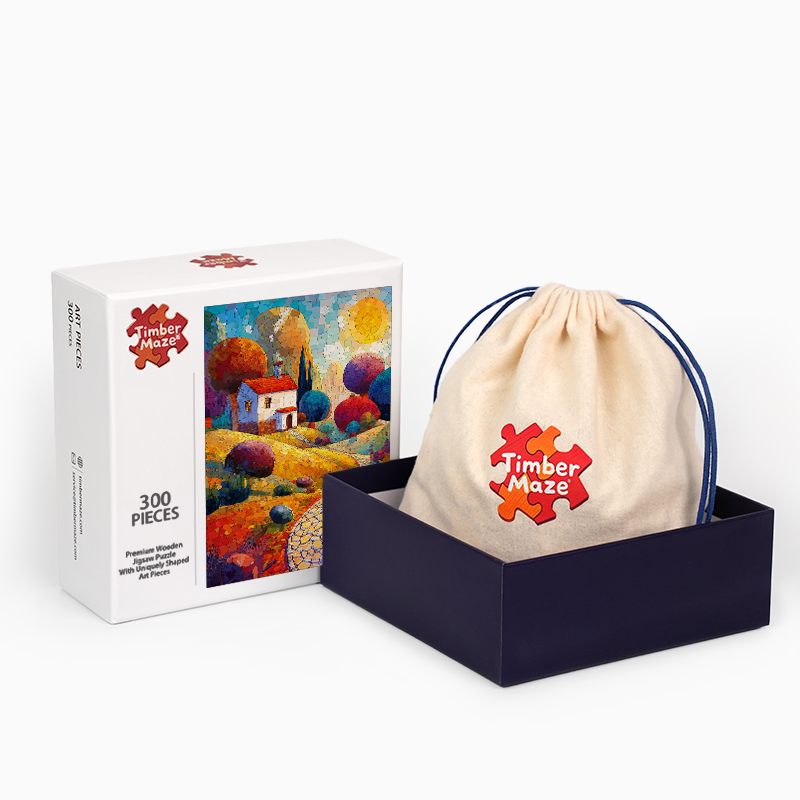 Kubistisches Landhaus - Holzpuzzle