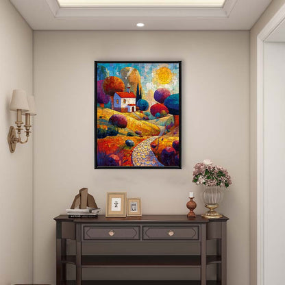 Kubistisches Landhaus - Holzpuzzle