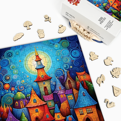 Fantasy Town - Holzpuzzle