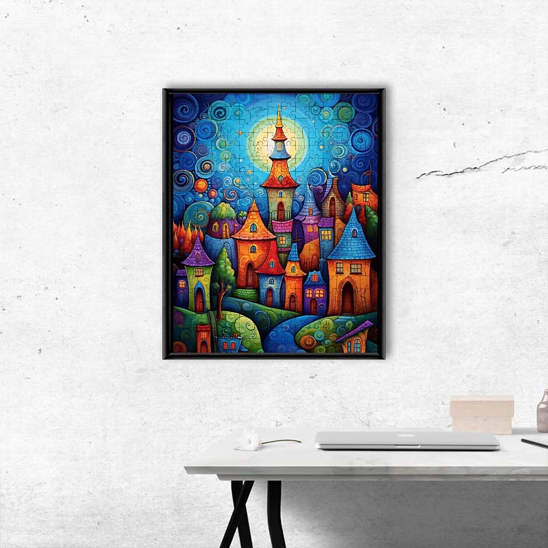 Fantasy Town - Holzpuzzle