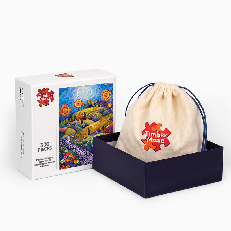 Mosaik Sonnenblumental - Holzpuzzle