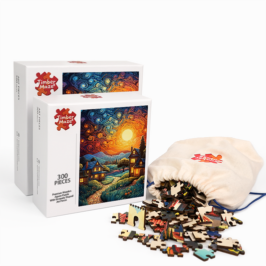 Sunset Cottages - Holzpuzzle