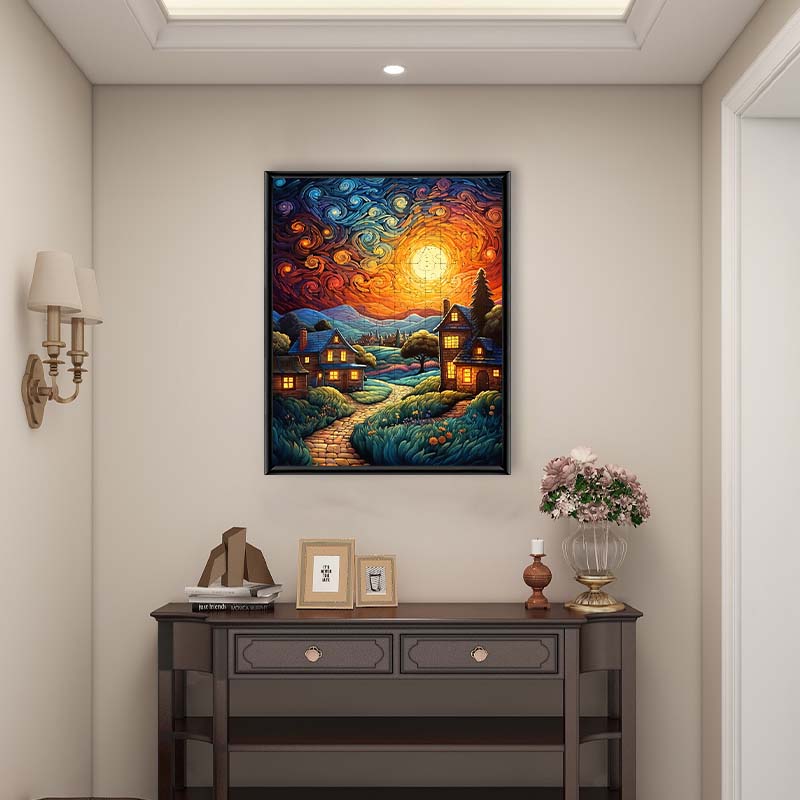 Sunset Cottages - Holzpuzzle