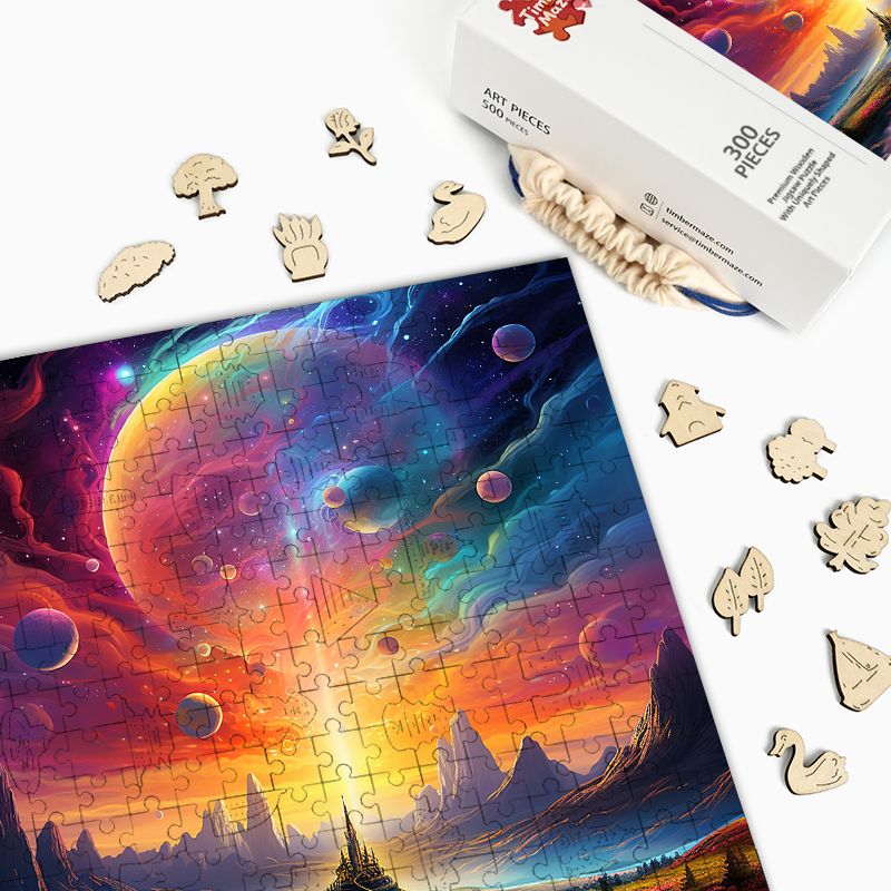 Himmlischer Pfad - Holzpuzzle