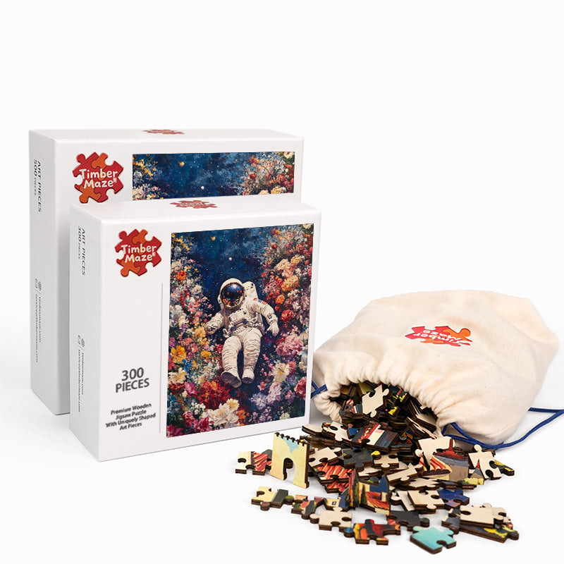 Florales Abenteuer - Holzpuzzle