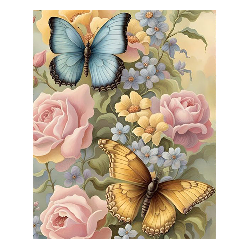 Blumen Schmetterlinge - Holzpuzzle