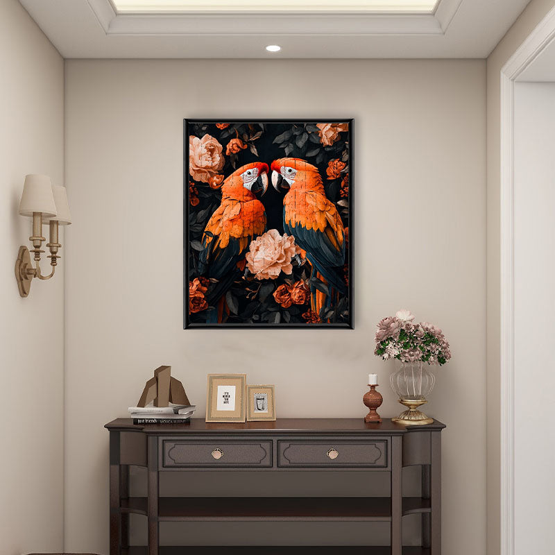 Papageienpaar - Holzpuzzle