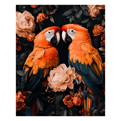 Papageienpaar - Holzpuzzle