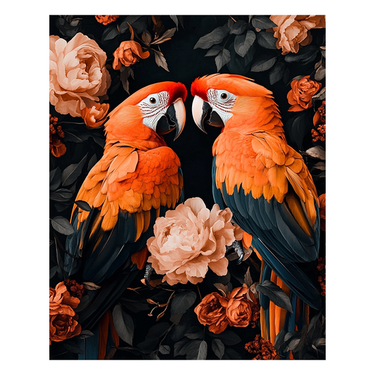 Papageienpaar - Holzpuzzle