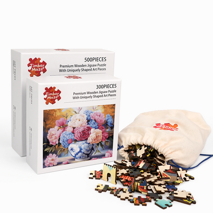 Pfingstrosenvase - Holzpuzzle