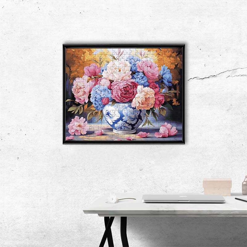 Pfingstrosenvase - Holzpuzzle