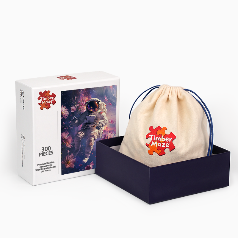 Weltraumspaziergang im traumhaften Kosmos - Holzpuzzle