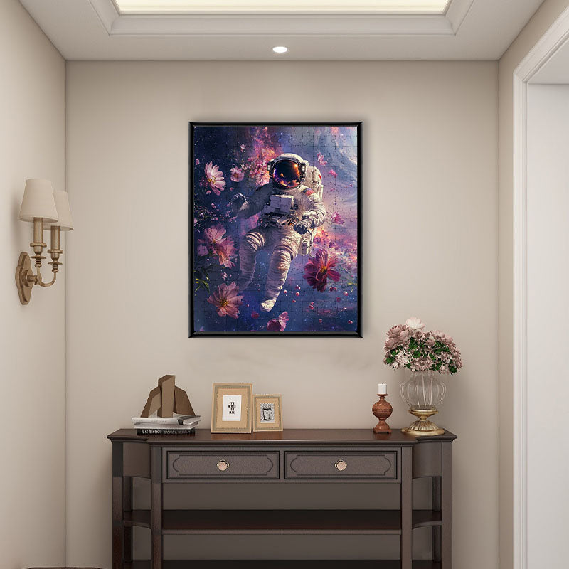 Weltraumspaziergang im traumhaften Kosmos - Holzpuzzle