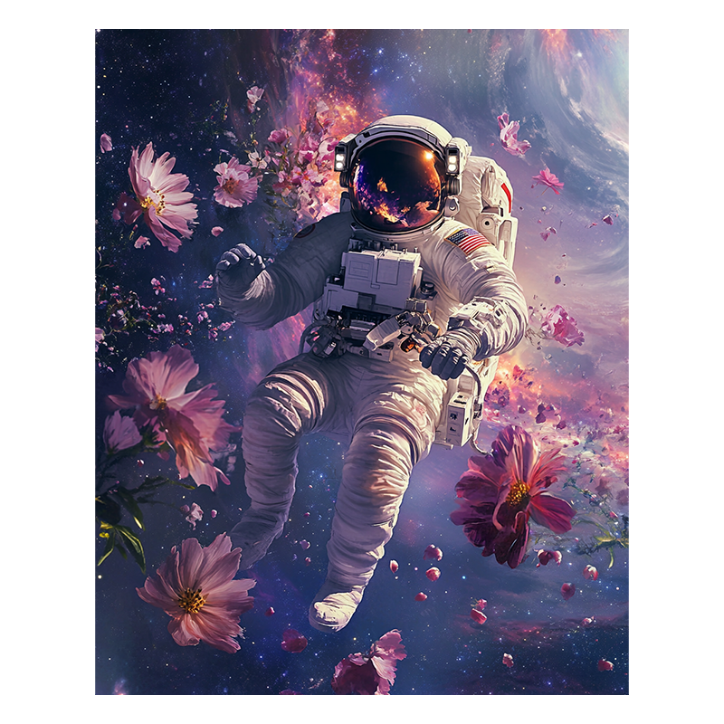 Weltraumspaziergang im traumhaften Kosmos - Holzpuzzle