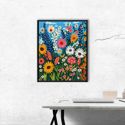 Wildblumen - Holzpuzzle