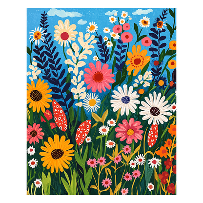 Wildblumen - Holzpuzzle