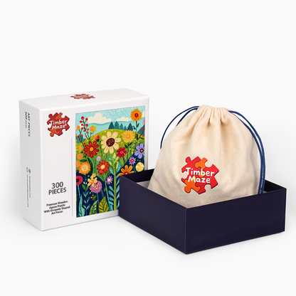 Wildblumen in der Wildnis - Holzpuzzle