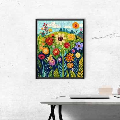 Wildblumen in der Wildnis - Holzpuzzle