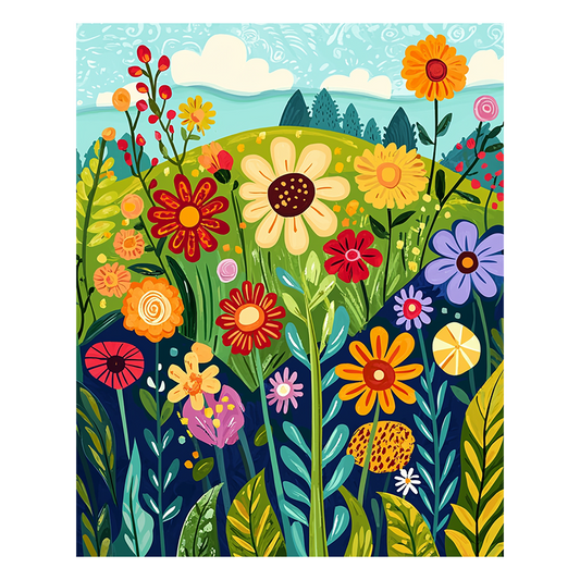 Wildblumen in der Wildnis - Holzpuzzle