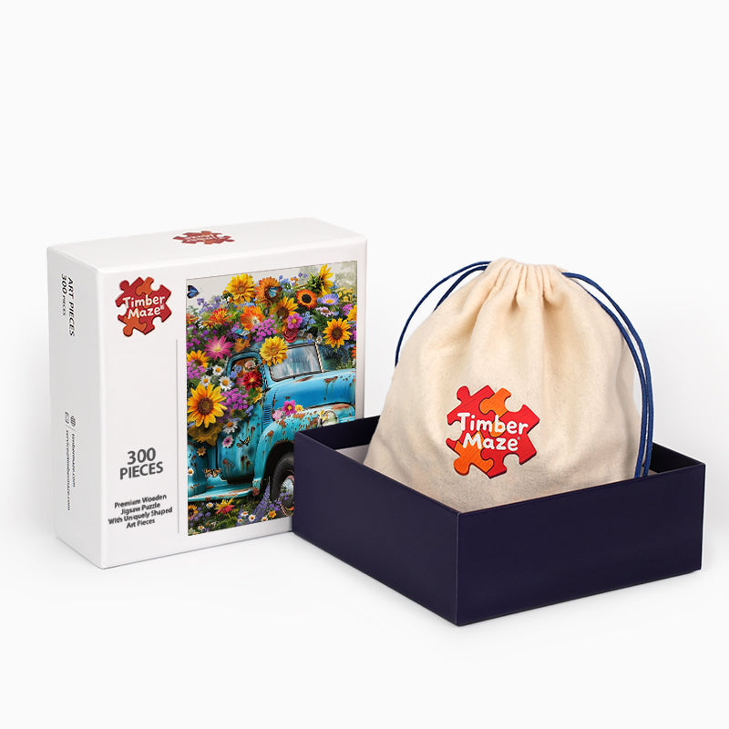 Blumentruck - Holzpuzzle