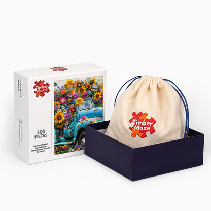 Blumentruck - Holzpuzzle