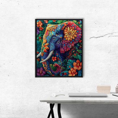 Lebendiger Elefant - Holzpuzzle